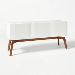 Alba Lacquered White Credenza Small -Cb2 Pop Shop AlbaWhtLcqrCredenzaIIISm3QF20