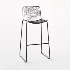 Alpha Black Metal Bar Stool -Cb2 Pop Shop AlphaBlackBarstoolII3QSSS21