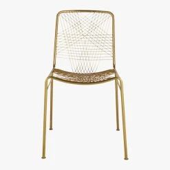 Alpha Brass Metal Chair -Cb2 Pop Shop AlphaBrassChairS16