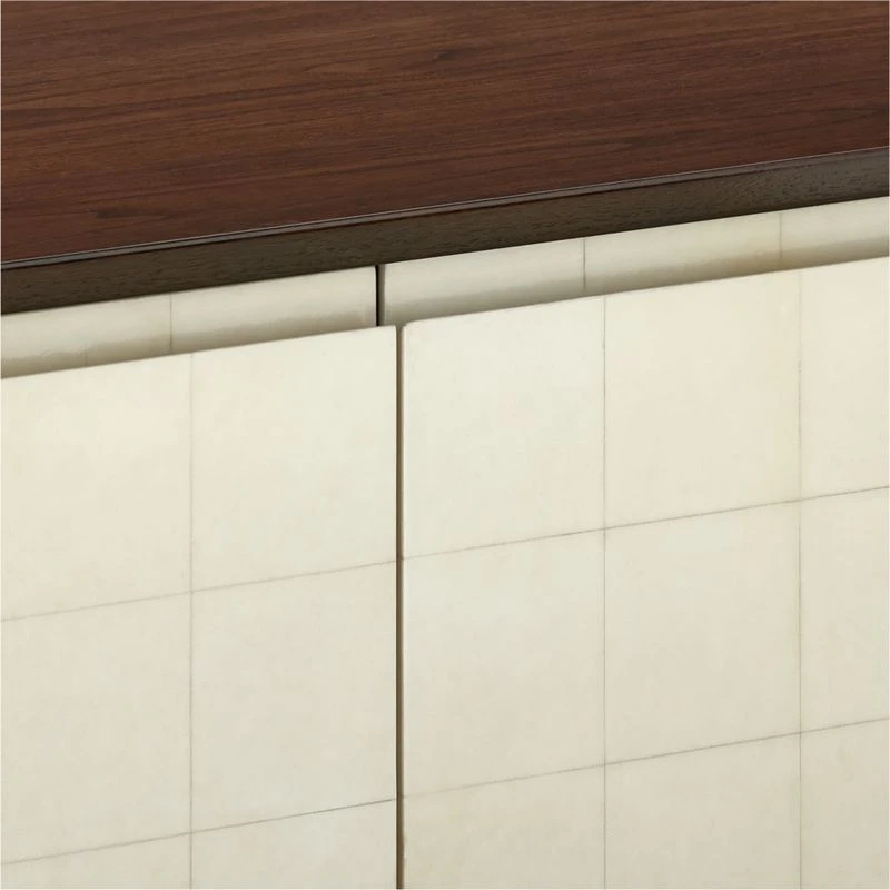 Altea White Vellum And Walnut Wood Media Console 10 Altea White Vellum And Walnut Wood Media Console - Image 8