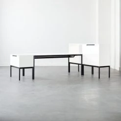 Aptum White Metal Bookcase -Cb2 Pop Shop AptumModularGroup3AVFHF21