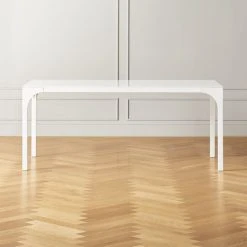 Aqua Virgo Rectangular White Dining Table 72"