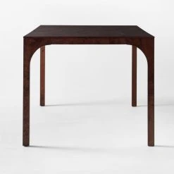 Aqua Virgo Rectangular Dark Burl Wood Dining Table 72" -Cb2 Pop Shop AquaVrgDrkBrnBrlDngTblSDSSF21