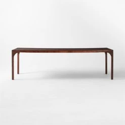 Aqua Virgo Rectangular Dark Burl Wood Dining Table 100" -Cb2 Pop Shop AquaVrgDrkBrnBrlLgDngTblSOSSF21