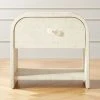 Archer White Lacquered Linen Nightstand With Drawer -Cb2 Pop Shop ArcherNightstandSHF19 1x1