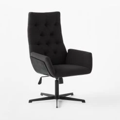 Arzella Charcoal Burl Office Chair -Cb2 Pop Shop ArzellaChair3QSSF21