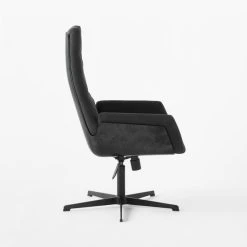 Arzella Charcoal Burl Office Chair -Cb2 Pop Shop ArzellaChairSDSSF21