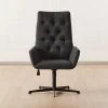 Arzella Charcoal Burl Office Chair 1 Arzella Charcoal Burl Office Chair -Cb2 Pop Shop ArzellaChairSHF21