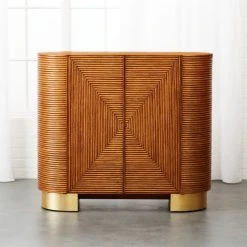 Avalon Rattan Bar Cabinet
