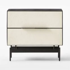 Avers 2-Drawer Plaster And Black Metal Nightstand -Cb2 Pop Shop AversMtlFrameNightstandSOSSS22