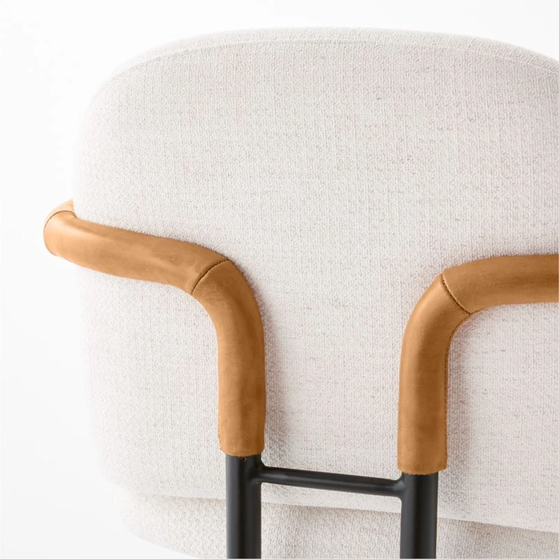 Avont White Upholstered Counter Stool 8 Avont White Upholstered Counter Stool - Image 6