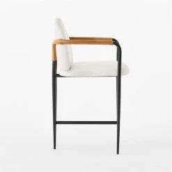 Avont White Upholstered Counter Stool 11 Avont White Upholstered Counter Stool -Cb2 Pop Shop AvontSnowCounterStoolSDSSS23