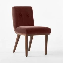 Axel Tufted Wine Velvet Dining Chair -Cb2 Pop Shop AxelTftdWdBckChairWine3QSSF22