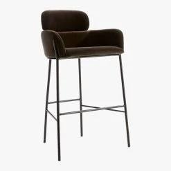 Azalea Mink Bar Stool -Cb2 Pop Shop AzaleaBarstool30inBkMink3QS19