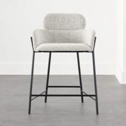 Azalea Boucle Upholstered Counter Stool Set Of 2
