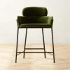 Azalea Green Velvet Counter Stool -Cb2 Pop Shop AzaleaGrnVelvetCntrStlSHS22