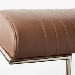 Barber Brown Leather Dining Chair -Cb2 Pop Shop BarberLeatherChairAVSSSF23