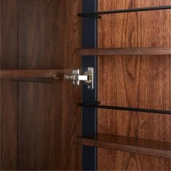 Bayamo Dark Blue Wood Bar Cabinet -Cb2 Pop Shop BayamoStandingBarAVSSS23