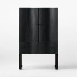 Bayamo Dark Blue Wood Bar Cabinet -Cb2 Pop Shop BayamoStandingBarSOSSS23