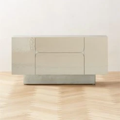 Benoit Enameled White Wood Credenza