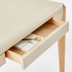 Beto White Shagreen Desk With Drawer 18 Beto White Shagreen Desk With Drawer -Cb2 Pop Shop BetoIvoryShagreenDeskAVSSF23