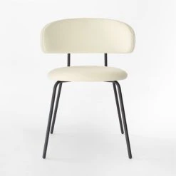 Birba Cream Velvet Dining Chair Set Of 4 -Cb2 Pop Shop BirbaVelvetChairCustardSOSSF22