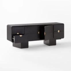 Bishop Black Ebonized Oak Wood Credenza -Cb2 Pop Shop BishopCredenza3QAVSSS22
