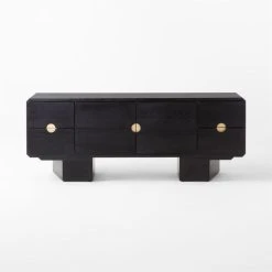 Bishop Black Ebonized Oak Wood Credenza -Cb2 Pop Shop BishopCredenzaSOSSS22
