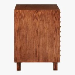 Inline Oak Wood 4-Drawer File Cabinet With Brass Handles -Cb2 Pop Shop BrassInlineFileDrawersSDF17