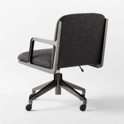 Brecha Grey Upholstered Office Chair -Cb2 Pop Shop BrechaGreyChair3QBSSS23