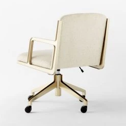 Brecha Ivory Upholstered Office Chair -Cb2 Pop Shop BrechaIvoryChair3QBSSS23