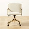 Brecha Ivory Upholstered Office Chair -Cb2 Pop Shop BrechaIvoryChairSHS23