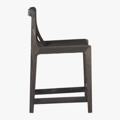 Burano Charcoal Grey Leather Sling Counter Stool Set Of 2 11 Burano Charcoal Grey Leather Sling Counter Stool Set Of 2 -Cb2 Pop Shop BuranoCntrStoolChrcl24inSDF18