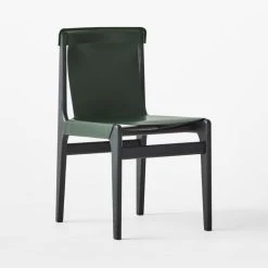 Burano Green Leather Sling Chair -Cb2 Pop Shop BuranoLthrChairGreen3QSSF22
