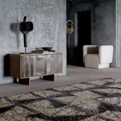 Kibo Steel And Oak Wood Media Console 42.5'' -Cb2 Pop Shop CB2FA21 KD 6A 1028 OC21 1x1