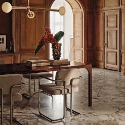 Aqua Virgo Rectangular Dark Burl Wood Dining Table 100" -Cb2 Pop Shop CB2FA22 05A Hero V1