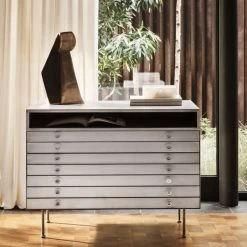 Renzo Steel 3-Drawer File Cabinet -Cb2 Pop Shop CB2FA22 29A DET 01