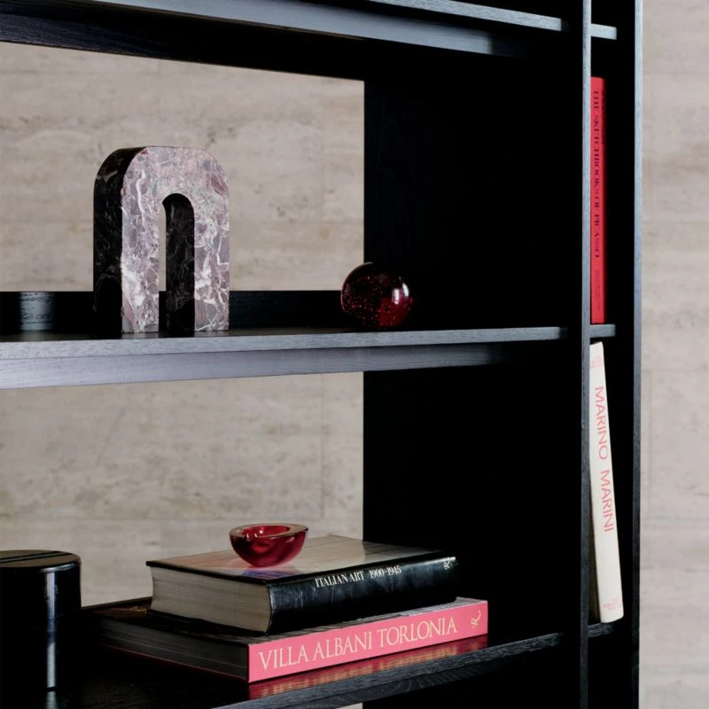 Genova Black Ebonized Oak Bookcase 7 Genova Black Ebonized Oak Bookcase - Image 5