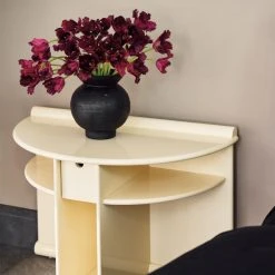 Osoppo Ivory Lacquered Nightstand -Cb2 Pop Shop CB2FA22 PR GF 06A