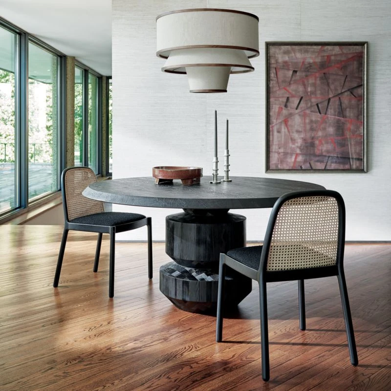 Nadia Black Cane Chair Set Of 4 4 Nadia Black Cane Chair Set Of 4 - Image 2