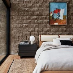 Seacliff 2-Drawer Black Oak Wood Nightstand -Cb2 Pop Shop CB2SP22 LF 5A REP hero