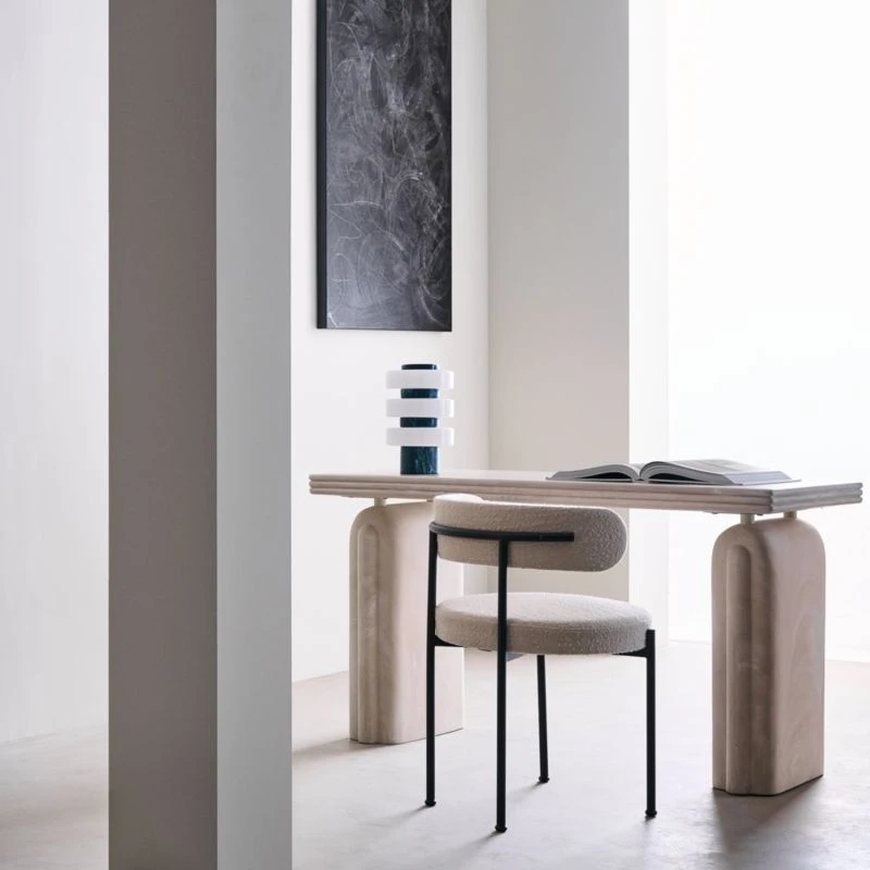 Remoli Swirled Cream Resin Desk 4 Remoli Swirled Cream Resin Desk - Image 2