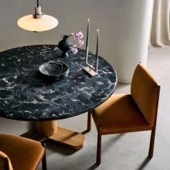 Hirsch Black Round Marble Dining Table -Cb2 Pop Shop CB2SP23 10F hero 1