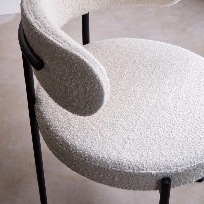 Inesse Boucle Ivory Dining Chair 9 Inesse Boucle Ivory Dining Chair - Image 7