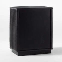 Cameo Curved Black Wood Nightstand With Drawer 16 Cameo Curved Black Wood Nightstand With Drawer -Cb2 Pop Shop CameoBlkCrvdNightstand3QBSSS22