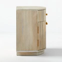 Cameo Curved Whitewashed Wood Nightstand With Drawer 19 Cameo Curved Whitewashed Wood Nightstand With Drawer -Cb2 Pop Shop CameoCurvedNightstandSDF20