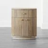 Cameo Curved Whitewashed Wood Nightstand With Drawer 1 Cameo Curved Whitewashed Wood Nightstand With Drawer -Cb2 Pop Shop CameoCurvedNightstandSHF20 1x1