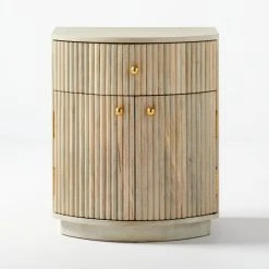 Cameo Curved Whitewashed Wood Nightstand With Drawer 16 Cameo Curved Whitewashed Wood Nightstand With Drawer -Cb2 Pop Shop CameoCurvedNightstandSOF20