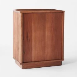 Cameo Curved Midtone Acacia Wood Nightstand 12 Cameo Curved Midtone Acacia Wood Nightstand -Cb2 Pop Shop CameoMidtoneNightstand3QBSSF23