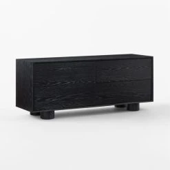 Cantar 4-Drawer Cerused Black Oak Dresser 12 Cantar 4-Drawer Cerused Black Oak Dresser -Cb2 Pop Shop CantarCrsdOakLowDresser3QSSS23